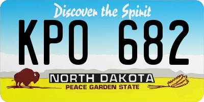 ND license plate KPO682