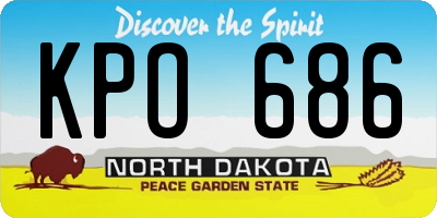 ND license plate KPO686