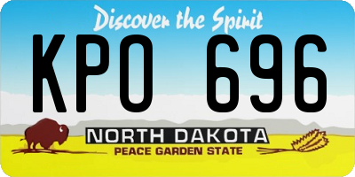 ND license plate KPO696
