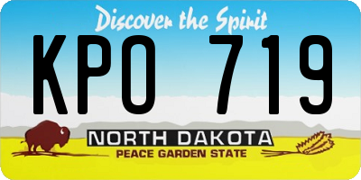 ND license plate KPO719