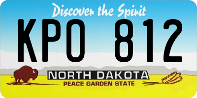 ND license plate KPO812