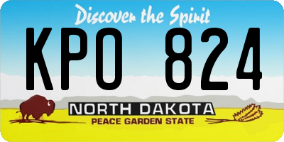 ND license plate KPO824