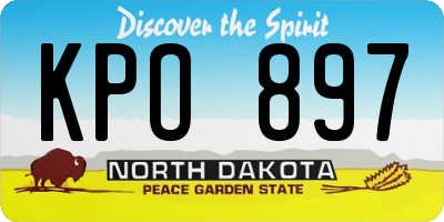ND license plate KPO897