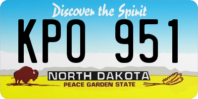 ND license plate KPO951