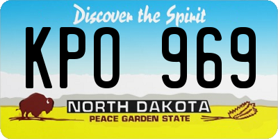 ND license plate KPO969