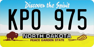 ND license plate KPO975