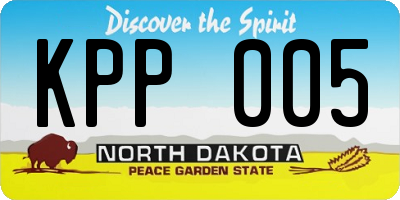 ND license plate KPP005