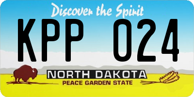 ND license plate KPP024