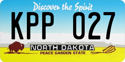ND license plate KPP027