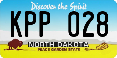 ND license plate KPP028