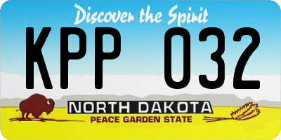 ND license plate KPP032