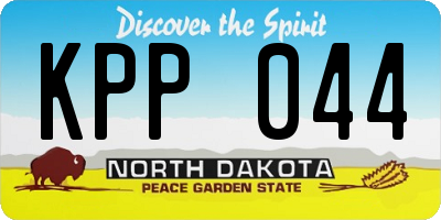ND license plate KPP044