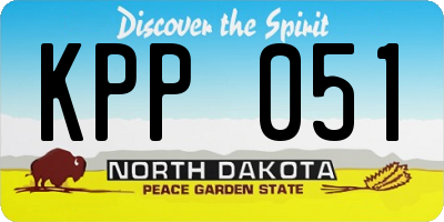 ND license plate KPP051
