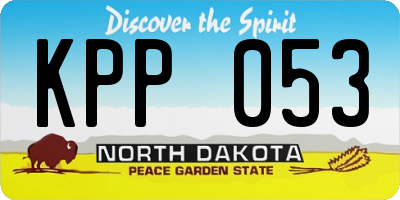 ND license plate KPP053