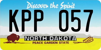 ND license plate KPP057