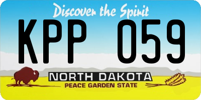 ND license plate KPP059