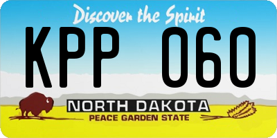 ND license plate KPP060