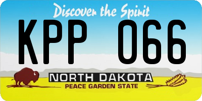 ND license plate KPP066
