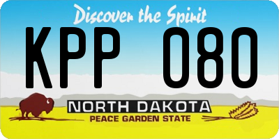ND license plate KPP080