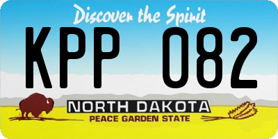 ND license plate KPP082
