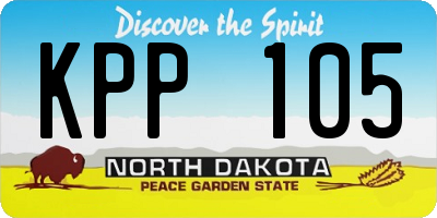 ND license plate KPP105