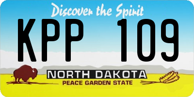 ND license plate KPP109