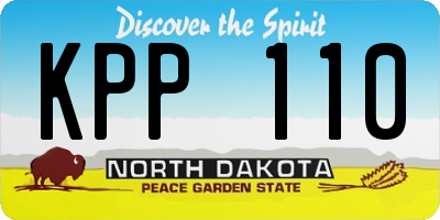 ND license plate KPP110