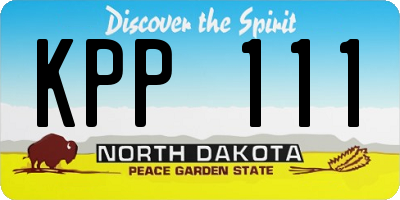 ND license plate KPP111