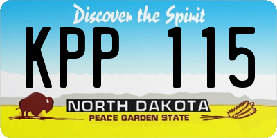 ND license plate KPP115