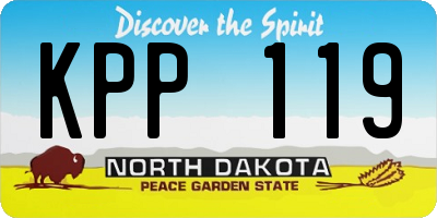 ND license plate KPP119