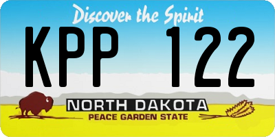 ND license plate KPP122