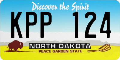 ND license plate KPP124
