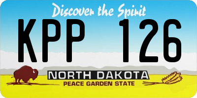 ND license plate KPP126