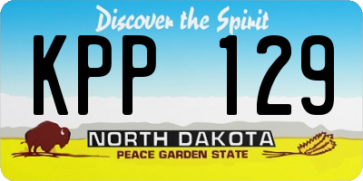 ND license plate KPP129