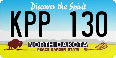 ND license plate KPP130