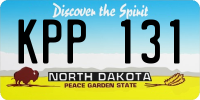 ND license plate KPP131