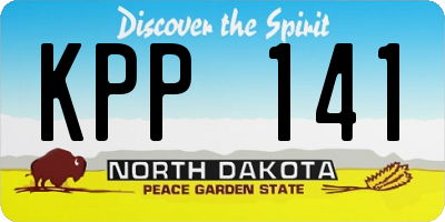 ND license plate KPP141
