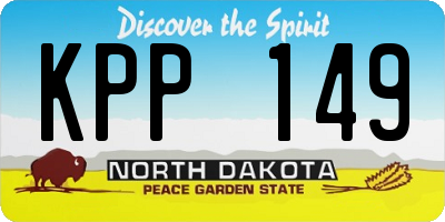 ND license plate KPP149