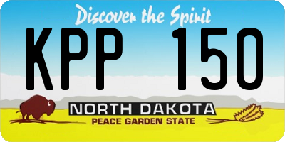 ND license plate KPP150
