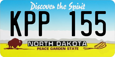 ND license plate KPP155