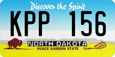 ND license plate KPP156