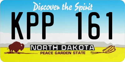 ND license plate KPP161