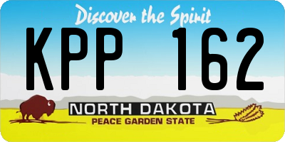 ND license plate KPP162