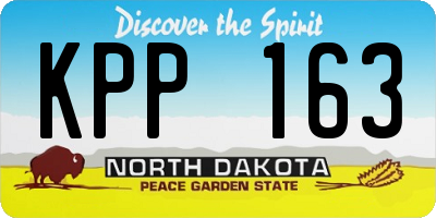 ND license plate KPP163