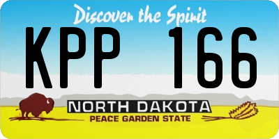 ND license plate KPP166