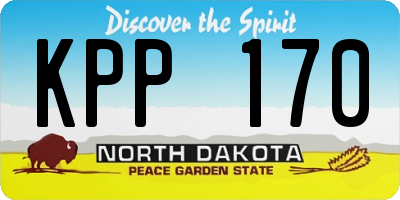 ND license plate KPP170