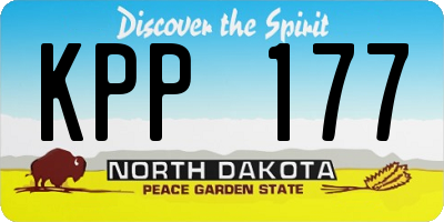 ND license plate KPP177