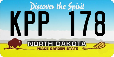 ND license plate KPP178
