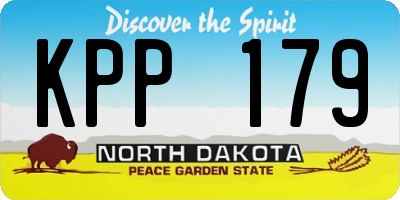 ND license plate KPP179