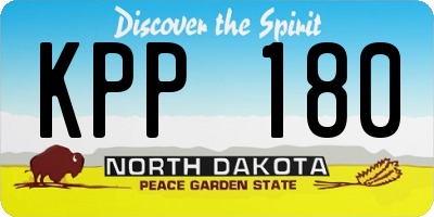 ND license plate KPP180